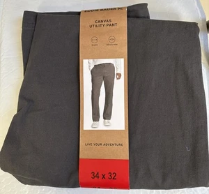 Eddie Bauer Herren Canvas Utility Hose Farbe: Grau NEU 34X32 - Bild 1 von 4