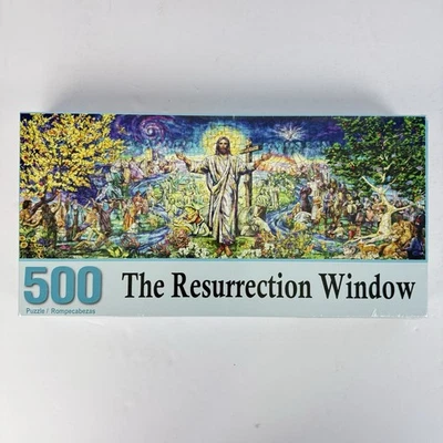 THE RESURRECTION WINDOW 500 pc Jigsaw Puzzle STAINED GLASS Church JESUS Religion - Image 1 of 4