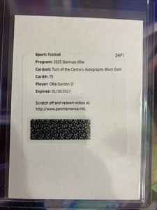 Elite FOTL 2025 Turn The Century automático negro dorado Ollie Gordon II redención/25 - Imagen 1 de 1