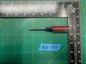 Vintage Craftsman 41421 Flachkopf Schlitzschraubendreher, rot weiß blauer Griff USA - Bild 1 von 8