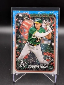 2024 Topps Holiday TYLER SODERSTROM #H127 Rookie RC Oakland Athletics - Picture 1 of 2