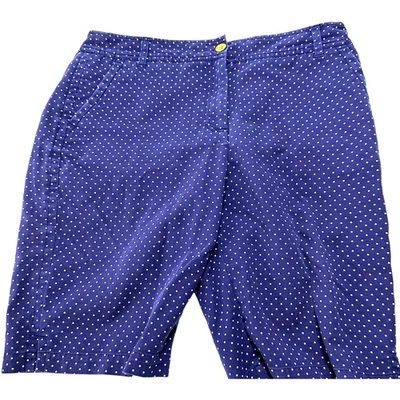Pantalones Cortos Charter Club Mujer Talla 12 Azul Blanco Lunares Mezcla Algodón Retro Y2K Foto 1 de 4