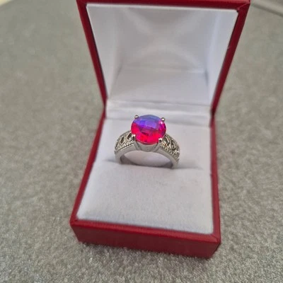 Anillo solitario cuarzo volcánico Foto 1 de 4