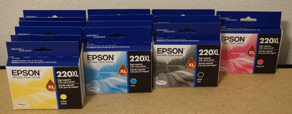 Epson 220xl Cyan Ink Cartridge T220xl420 Exp 2023