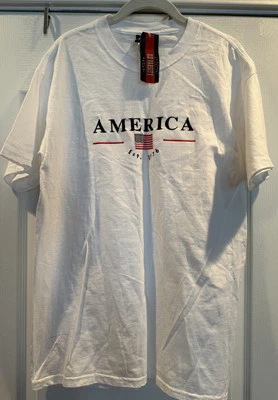 Old Varsity Brand Unisex America 1776 Tshirt USA Flag Size M NWT Embroidered - Image 1 of 4