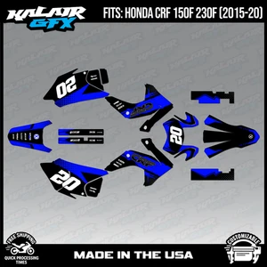 Graphics Kit for HONDA CRF150F CRF230F (2015-2020) Spear - BLUE - Picture 1 of 4