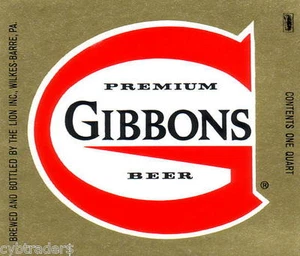 Gibbons Premium Beer Label Wilks-Barre, PA Refrigerator / Tool Box Magnet - Picture 1 of 1