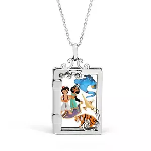 Set medaglione vivente libro di fiabe principessa Disney 16-19" Aladino e gelsomino - Foto 1 di 7