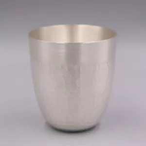 Pure 999 Fine Silver Tea Cup Hammer Pattern Water Wine Cup Cup Tea Sets 1.6inchH - Picture 1 of 6
