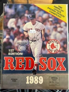 Joe Morgan signiert Boston Red Sox 1989 Champion Scorebook Magazin Autogramm  - Bild 1 von 1