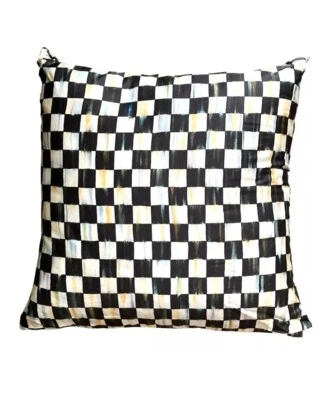 "Almohada a cuadros cortesanos Mackenzie Childs Truly MC 18"""  Foto 1 de 3