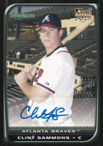 2008 BOWMAN ROOKIE AUTOGRAPH CLINT SAMMONS RC #230 ATLANTA BRAVES - Picture 1 of 1
