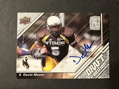 2009 Upper Deck Draft Edition Auto Devin Moore #79 Rookie Auto RC Wyoming - Image 1 of 2