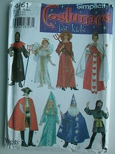Simplicity Costume Pattern 4461 Kids Wizard Princess Pirate Ninja UNCUT *Dmg Env - Picture 1 of 4