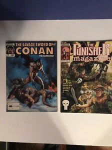 Two Books! The SAVAGE SWORD of CONAN #160 (May 1989) The Punisher June 11 1990 - Picture 1 of 8