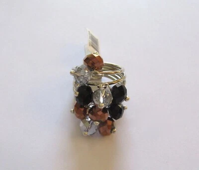 My Fun Color RING-悬垂级联珠-优雅青铜黑色青铜 8 码 — 第 1/3 张图片