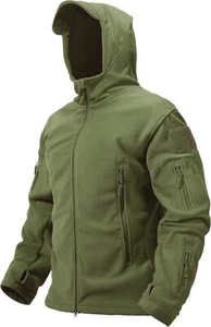 Mens Fleece Jacket Full Zip Bearskin Tactical Winter Coats Windproof Large - Picture 1 of 6