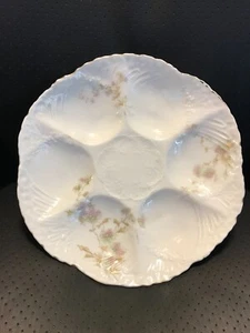 Beautiful Antique Porcelain Oyster Plate - B gr - Picture 1 of 3