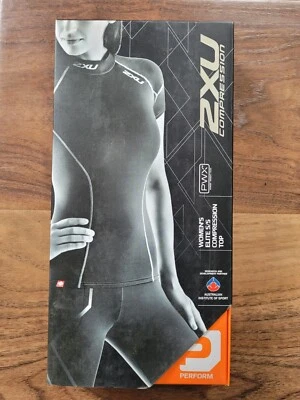 2XU Compression Short Sleeve Top Women's ELITE XLARGE BLACK WA1930a NEW - Image 1 of 2