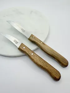 Solingen Schälmesser Küchenmesser Carbonstahl Buchenholz nicht rostfrei - Bild 1 von 5