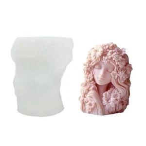 Fantasy Flower Girl Shape Silicone Mold For Handmade Soaps And Chocolates - Picture 1 of 8