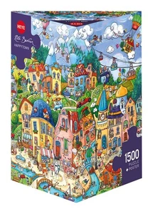 NEW Heye Jigsaw Puzzle 1500 Pieces 12+ Ages Triangular Rita Betman Happytown - Picture 1 of 2