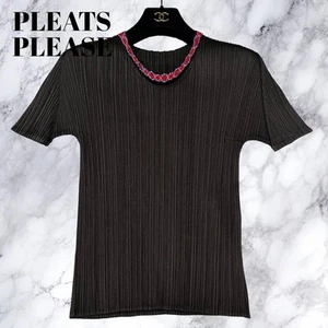 [ISSEY MIYAKE] ISSEY MIYAKE PLEATS PLEASE Short-sleeved cut-and-sew - Picture 1 of 10