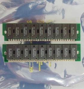 Set 2x Mitsubishi MH1M09A0J-10 1MB 2MB kit 100ns parity RAM 30-pin SIMM - Bild 1 von 2