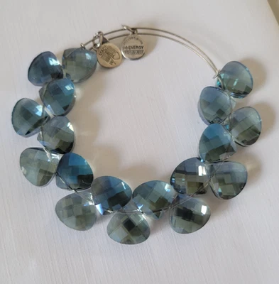 Vintage Alex And Ani Blue Rendezvous Expandable Wire Bangle Bracelet W1308 - Image 1 of 4