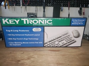 (BLACK) Key Tronic Tagalong 104 Key Keyboard & Mouse NIB SEALED Vintage - Picture 1 of 2