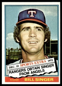 Topps Traded Bill Singer 1976 Texas Rangers #411T - Imagen 1 de 2