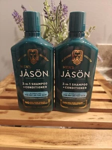 JASON Men's Hydrating 2-in-1 Shampoo + Conditioner, 12 oz, LOT OF 2 - Picture 1 of 2