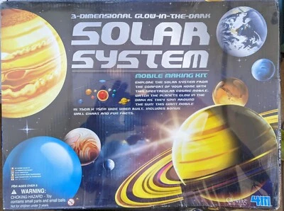 Sealed 4M Toysmith Solar System Model Mobile Build Astronomy Science Glow Dark - Image 1 of 3