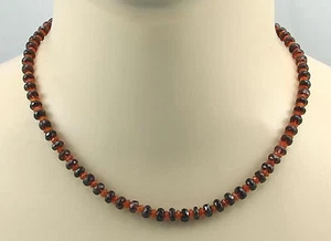Granat Edelstein-Kette roter Granat mit Karneo45 cm lang  - Bild 1 von 2