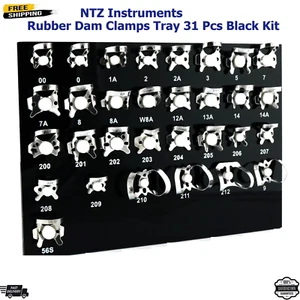 31 Pcs Endodontic Rubber Dam Clamps Dental Instruments ENDO Clamp Set with Tray - Picture 1 of 3