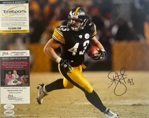 Troy Polamalu HOF 2020 Pittsburg Steelers signiertes Auto 14x11 Foto JSA & TSE COA - Bild 1 von 7