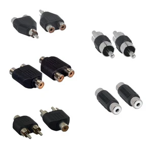 RCA Audio Adapter Stecker Geschlecht Konvertieren Stecker Buchse M/M M/F F/F Stereo Sound - Bild 1 von 6