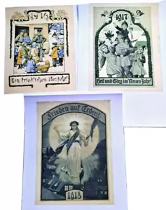 GERMAN, PRINTED LETTERS - "New Year". 1916/17/18. (Copies) - Picture 1 of 4