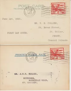 JERSEY - 1943 - GERMAN OCCUPATION FORCES - 2 ITEMS + EXTRAS - Bild 1 von 2
