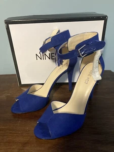 Nine West 81/2 M Amma20 blue shoes Hight heels - Picture 1 of 5