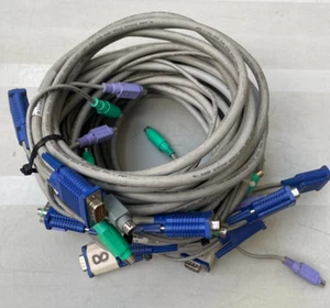 5 X HP COMPAQ PS/2 KVM LEAD CABLE 12.0' 3.7M 147095-001 224386-003 - Bild 1 von 2