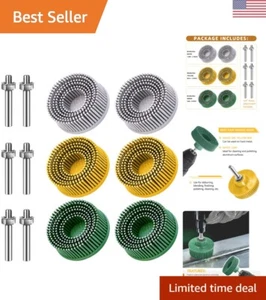 6 Stück 2 Zoll Borstenscheibe Körnung mit 1/4" Schaft Befestigung Schleifbeschichtung R... - Bild 1 von 8