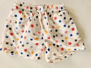 Boys Havacoa Shorty Swim Swim Shorts White w Stars Brief Liner Size 6/8 - Picture 1 of 14