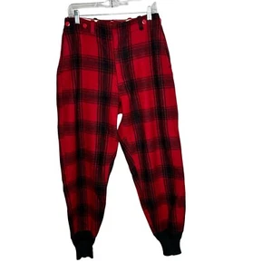 PANTALONES VINTAGE Para Hombre Rojo Cuadros Barco Vela Taladro Lana Molinos ORIGINAL - Imagen 1 de 5
