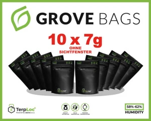 10x 7g - 10g oF Grove Bags TerpLoc 17x10cm OHNE Fenster Einschweiß und Zipbeutel - Bild 1 von 5