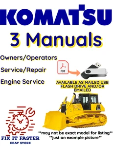 KOMATSU D65PX-17 BULLDOZER OWNERS SERVICE ENGINE REPAIR MANUAL PDF ON USB - Picture 1 of 4