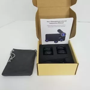 4 in 1 smartphone lens kit 198/120/20 x macro/6 kaleidoscope lens new - Picture 1 of 4