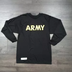 US Army PT Shirt Fitnesstraining APFU Militär Größe Small schwarz Langarm - Bild 1 von 4
