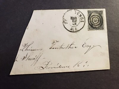 1868 PROVIDENCE, RHODE ISLAND Postal History Cover #73 "BLACK JACK" - Image 1 of 2
