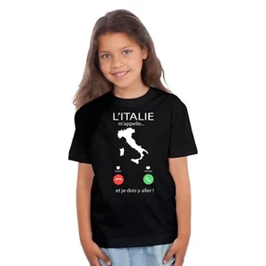T-shirt ENFANT FILLE L'ITALIE M'APPELLE... - Imagen 1 de 4